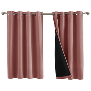 New York Pink Blackout Window Curtains