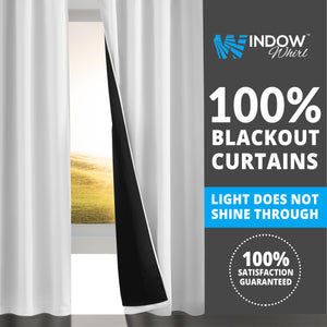 Briliant White Blackout Window Curtains