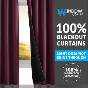 Plum Cabernet Blackout Window Curtains