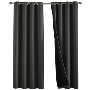 Charcoal Blackout Window Curtains